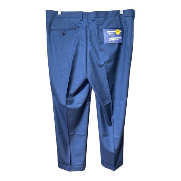 Stafford Blue Classic Fit Dress Pants 40x29 Easy Care Stretch - Picture 2 of 5